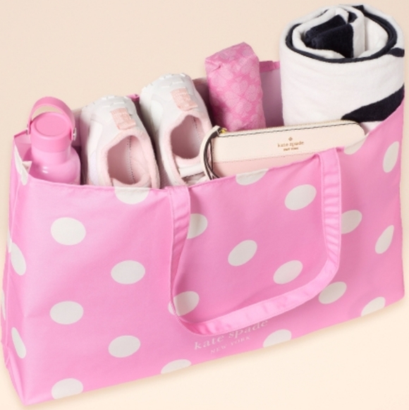 kate spade Handbags - Kate Spade Pink Polka Dot Tote